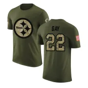 William Gay Pittsburgh Steelers Olive Salute to Service Legend T-Shirt