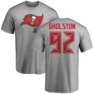 William Gholston Tampa Bay Buccaneers Name & Number Logo T-Shirt - Ash