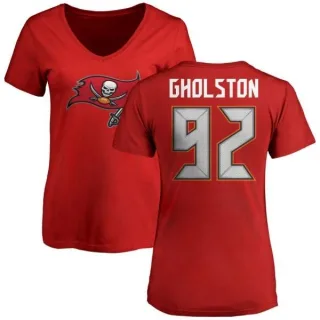 William Gholston Women's Tampa Bay Buccaneers Name & Number Logo Slim Fit T-Shirt - Red