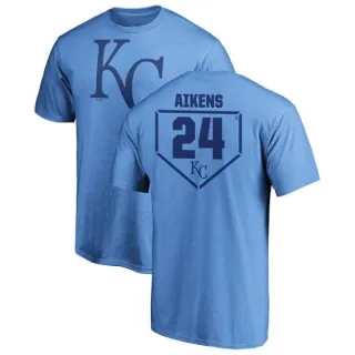 Willie Aikens Kansas City Royals RBI T-Shirt - Light Blue