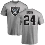 Willie Brown Oakland Raiders Name & Number Logo T-Shirt - Ash