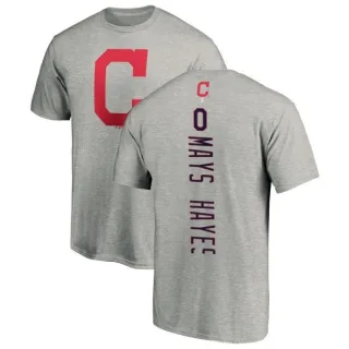 Willie Mays Hayes Cleveland Indians Backer T-Shirt - Ash