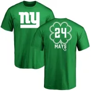 Willie Mays New York Giants Green St. Patrick's Day Name & Number T-Shirt