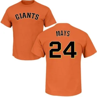 Willie Mays San Francisco Giants Name & Number T-Shirt - Orange