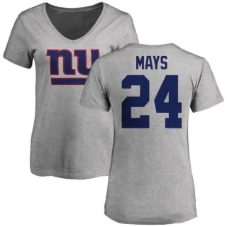 Willie Mays Women's New York Giants Name & Number Logo Slim Fit T-Shirt - Ash