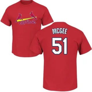 Willie McGee St. Louis Cardinals Name & Number T-Shirt - Red