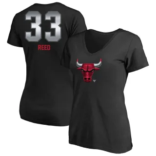 Willie Reed Women's Chicago Bulls Black Midnight Mascot T-Shirt