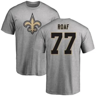 Willie Roaf New Orleans Saints Name & Number Logo T-Shirt - Ash