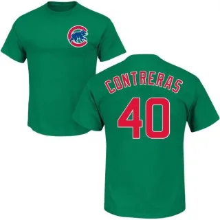 Willson Contreras Chicago Cubs St. Patrick's Day Name & Number T-Shirt - Green