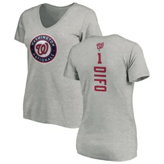 Wilmer Difo Women's Washington Nationals Backer Slim Fit T-Shirt - Ash