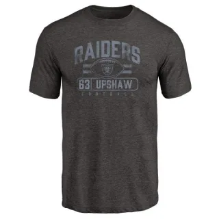 Wilson Gene Upshaw Oakland Raiders Flanker Tri-Blend T-Shirt - Black