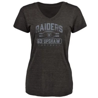 Wilson Gene Upshaw Women's Oakland Raiders Flanker Tri-Blend T-Shirt - Black