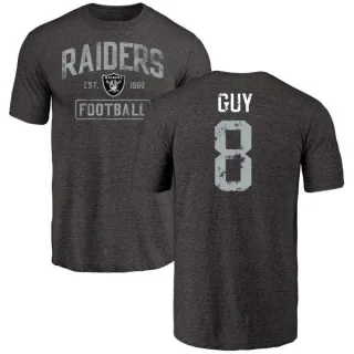 Wilson Ray Guy Oakland Raiders Black Distressed Name & Number Tri-Blend T-Shirt