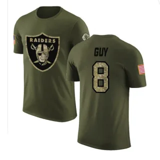 Wilson Ray Guy Oakland Raiders Olive Salute to Service Legend T-Shirt