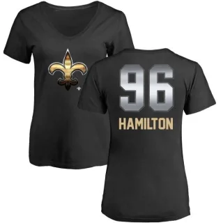 Woodrow Hamilton Women's New Orleans Saints Midnight Mascot T-Shirt - Black