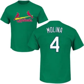 Yadier Molina St. Louis Cardinals St. Patrick's Day Name & Number T-Shirt - Green