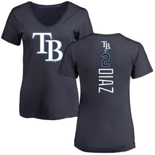 Yandy Diaz Women's Tampa Bay Rays Backer Slim Fit T-Shirt - Navy