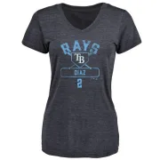 Yandy Diaz Women's Tampa Bay Rays Base Runner Tri-Blend T-Shirt - Navy