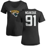 Yannick Ngakoue Women's Jacksonville Jaguars Name & Number Logo Slim Fit T-Shirt - Black