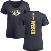 Yannick Weber Women's Nashville Predators Backer T-Shirt - Navy