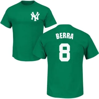 Yogi Berra New York Yankees St. Patrick's Day Name & Number T-Shirt - Green