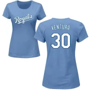 Yordano Ventura Women's Kansas City Royals Name & Number T-Shirt - Light Blue