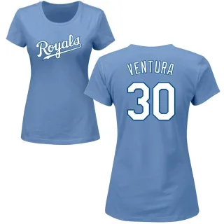 Yordano Ventura Women's Kansas City Royals Name & Number T-Shirt - Light Blue