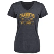 Younghoe Koo Women's Los Angeles Chargers Flanker Tri-Blend T-Shirt - Navy