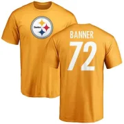 Zach Banner Pittsburgh Steelers Name & Number Logo T-Shirt - Gold