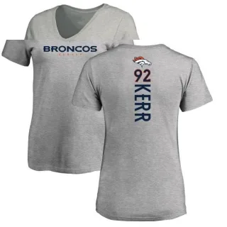 Zach Kerr Women's Denver Broncos Backer V-Neck T-Shirt - Ash