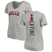 Zach LaVine Women's Chicago Bulls Ash Backer T-Shirt