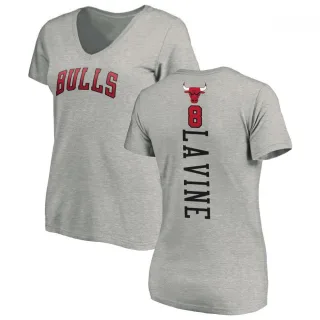 Zach LaVine Women's Chicago Bulls Ash Backer T-Shirt