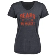 Zach Miller Women's Chicago Bears Flanker Tri-Blend T-Shirt - Navy