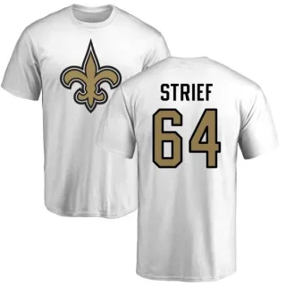 Zach Strief New Orleans Saints Name & Number Logo T-Shirt - White