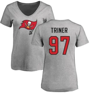 Zach Triner Women's Tampa Bay Buccaneers Name & Number Logo Slim Fit T-Shirt - Ash