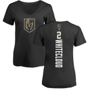 Zach Whitecloud Women's Vegas Golden Knights Backer Slim Fit V-Neck T-Shirt - Black