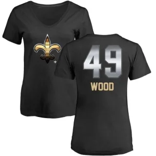 Zach Wood Women's New Orleans Saints Midnight Mascot T-Shirt - Black