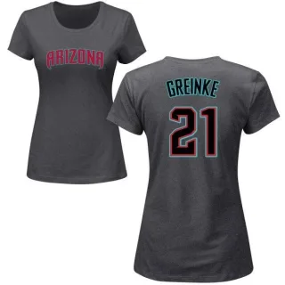 Zack Greinke Women's Arizona Diamondbacks Name & Number T-Shirt - Charcoal