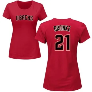 Zack Greinke Women's Arizona Diamondbacks Name & Number T-Shirt - Crimson