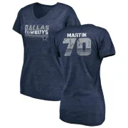 Zack Martin Women's Dallas Cowboys Retro Tri-Blend V-Neck T-Shirt - Navy