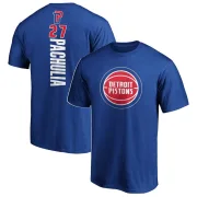 Zaza Pachulia Detroit Pistons Royal Backer T-Shirt