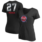 Zaza Pachulia Women's Detroit Pistons Black Midnight Mascot T-Shirt