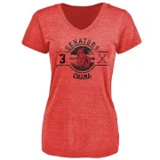 Zdeno Chara Women's Ottawa Senators Insignia Tri-Blend T-Shirt - Red