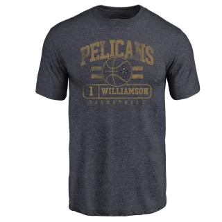 Zion Williamson New Orleans Pelicans Navy Baseline Tri-Blend T-Shirt